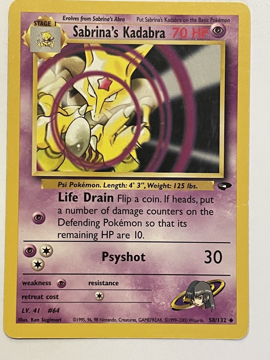 1995- 1st gen Sabrinas Kadabra Pokemon Card