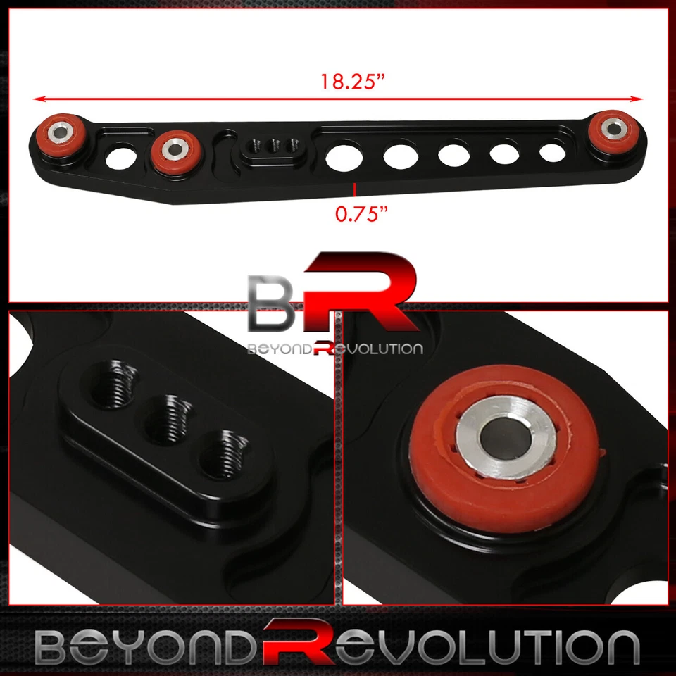 Brazos de control inferiores de suspensión de aluminio para Civic EJ EK EM 1996-2000 barra soporte BK Foto 2 de 3