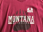 NEW ~ MONTANA  Grizzlies ~ U of M ~ maroon T Shirt ~  Size L  by Glidan — photo 2