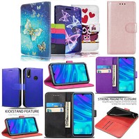 For Huawei Y6 2019 New Stylish PU Leather Wallet Flip Stand Phone Case Cover