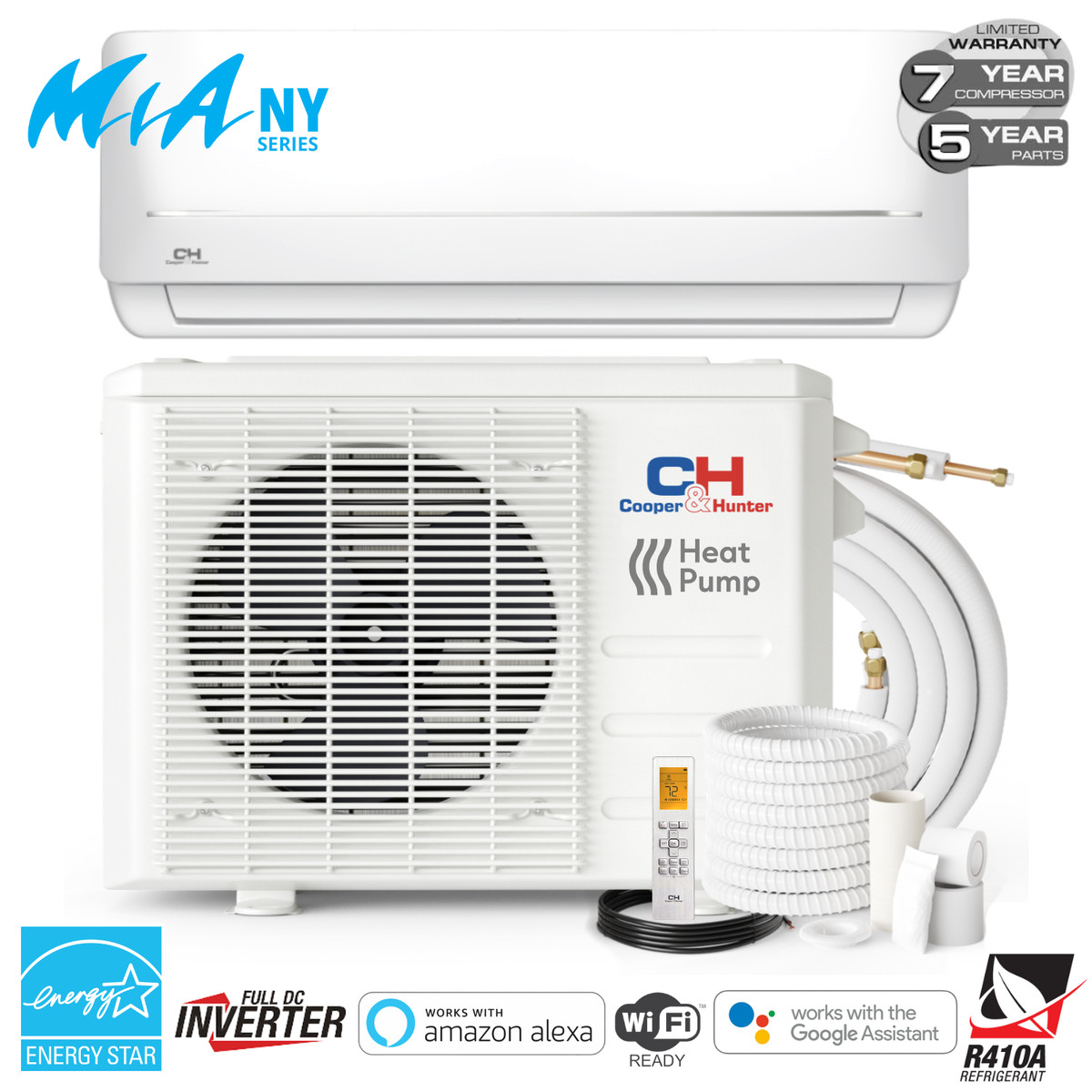 9000-24000 BTU 230V Single Zone Mia Series Mini Split Heat Pump Air  Conditioner | eBay