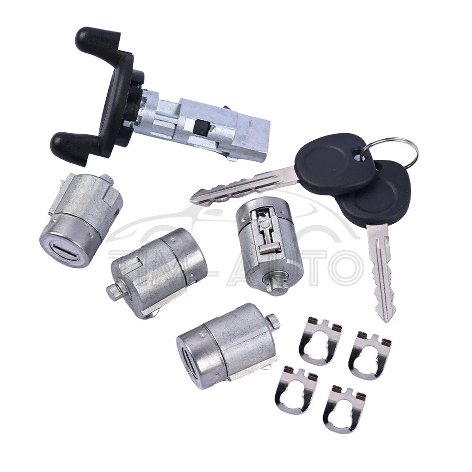 Cerradura de puerta completa cilindro encendido para 01-07 Chevy GMC Express Savana llave igual Foto 3 de 4