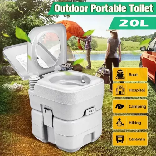 20L Portable Camping Toilet Flush Outdoor Potty Caravan Travel Boating