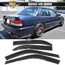 For 90-93 Honda Accord Sedan Window Visors Vent Rain Guard Deflector Acrylic 4pc