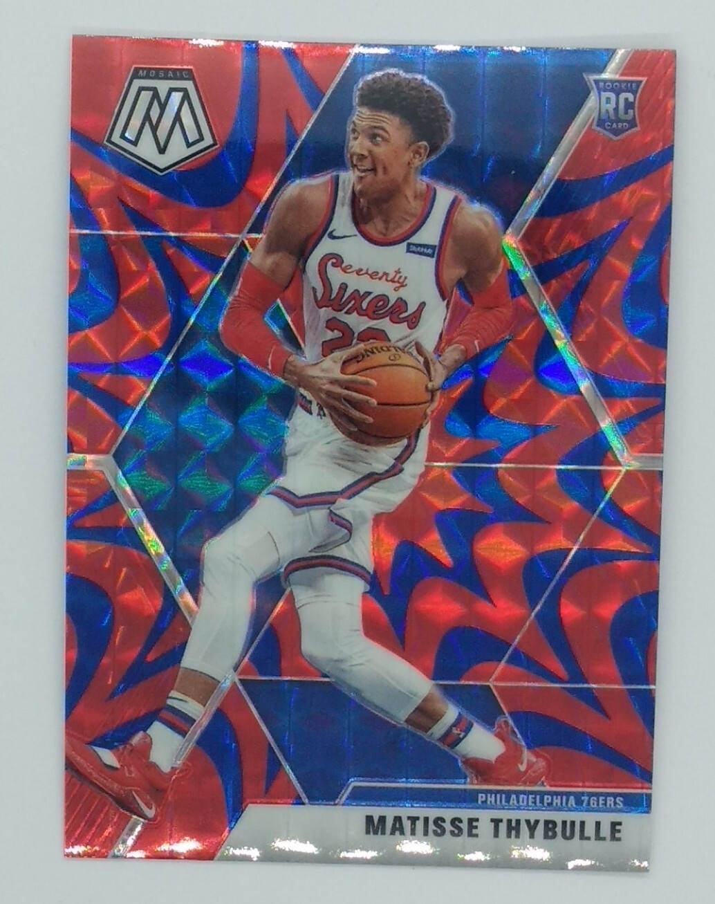 2019-20 Panini Mosaic Reactive Blue Prizm Matisse Thybulle Rookie RC #245