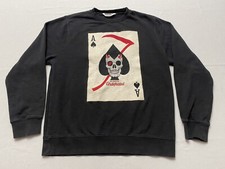Undefeated Mens Y2K Grim Ace Of Spade Sweater Skull Poker Made In USA Size L