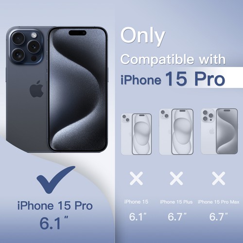 JETech Ultra Slim (0.35mm Thin) Case for iPhone 15 Pro 6.1-Inch - Picture 9 of 31