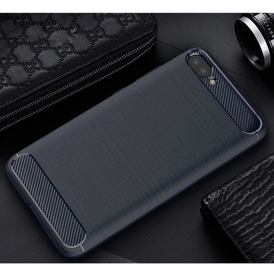 Custodia TPU Carbonio Asus Zenfone 4 Max ZC554KL Blu - Immagine 3 di 4