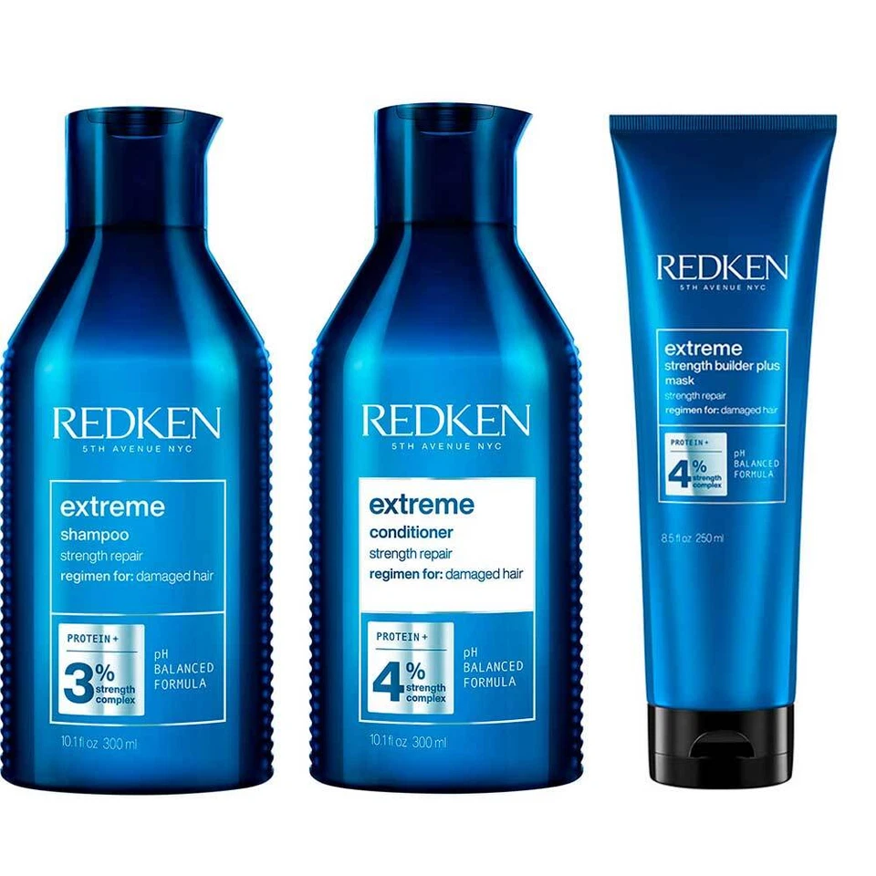 Redken Extreme Shampoo + Conditioner je 300ml + 250ml Strength Builder Plus