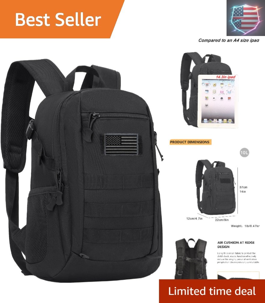 best mini tactical backpack HARDLAND Small 12L Daypack Olive Drap and Stealth Black. LXPB89 Small Assault Backpack MOLLE