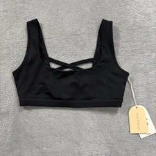 Blogilates Sports Bra Crisscross Women Large Athletic Activewear Yoga Black NWT