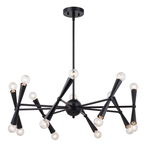 Drake 29-in. 16 Light Chandelier Matte Black - Picture 1 of 6