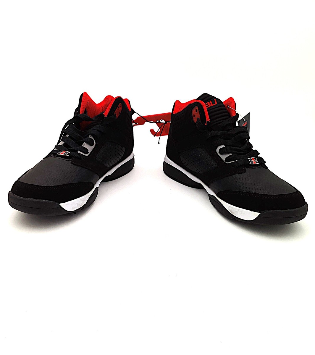 FUBU Black/Red Size 8 Sneakers - 90s Hip-Hop Icon! Minor Scuffs