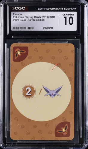 2019 POKEMON PLAYING CARDS KOR POINT SALAD - EEVEE ED FLAREON CGC 10 GEM MINT