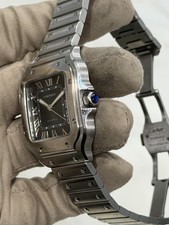 Cartier Santos Stainless Steel Green Dial 35mm Automatic Mens Watch WSSA0061 8