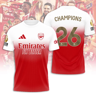 #ad The Gunners FC Premier League Champions 25 26 3D Apparel Tshirt $34.95