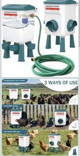 Chicken Waterer  No Waste Feeder Kit Poultry Two Buckets 3 Gallon/20Pounds Food