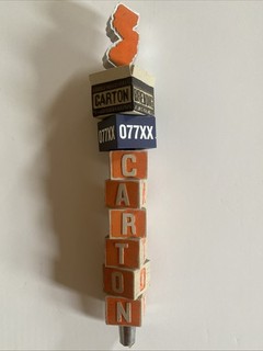 Carton Brewing Company Beer Tap Handle 12.5" Tall New Jersey
