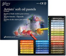 MUNGYO Gallery Artists' Soft Oil Pastels Professional, 48 Assorted Colors, Vibra