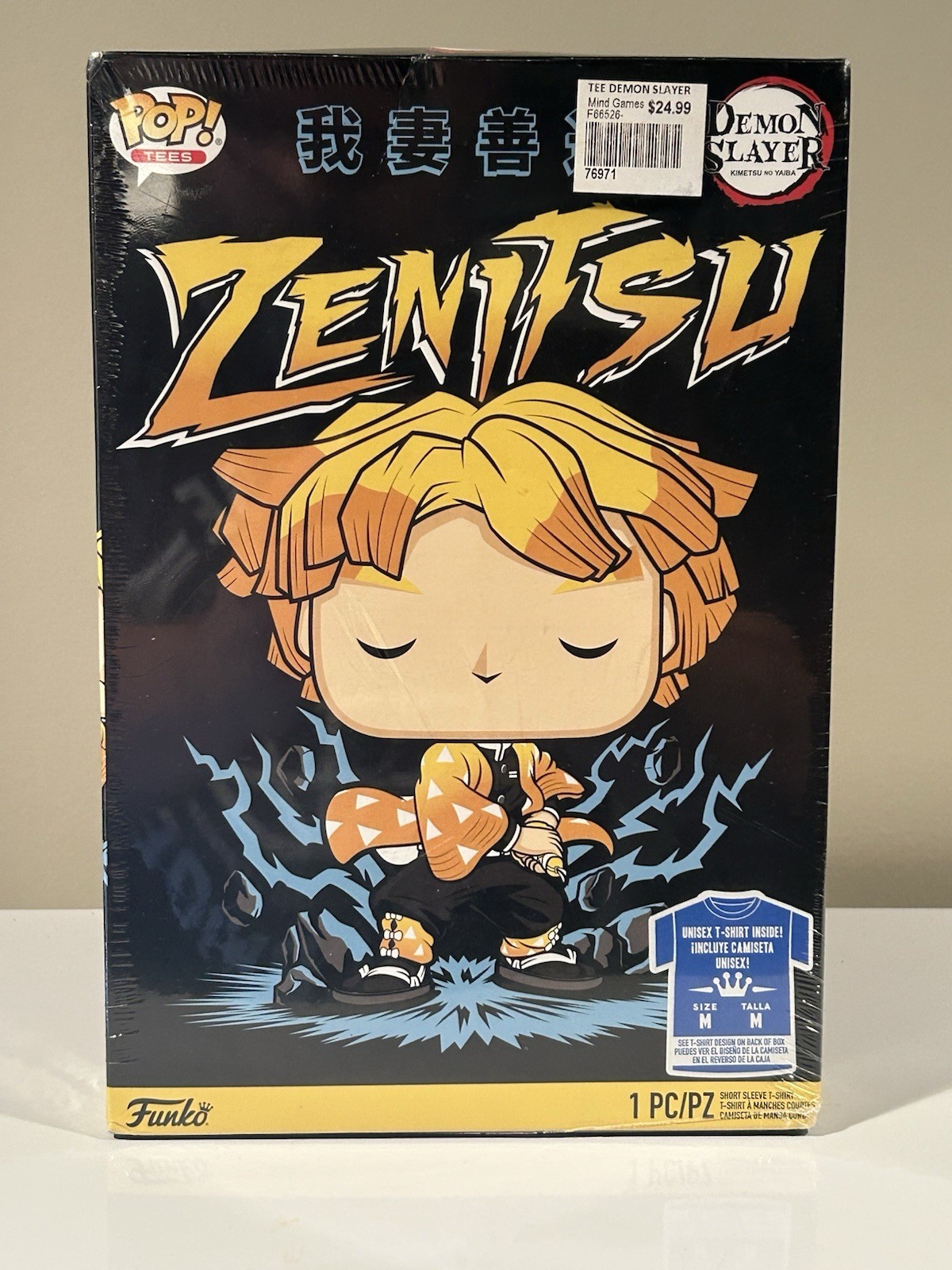 Funko Pop! Tees - Demon Slayer Boxed Tees Zenitsu T-Shirt M Medium (New Sealed)