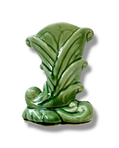 Vintage Shawnee Green Cornucopia Small Vase Planter 5" USA 835 MCM Mid Century
