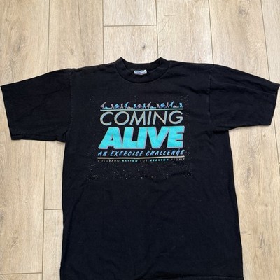 Men s Vintage 90 s Colorado Coming Alive T-Shirt Size L Single Stitch Outdoors