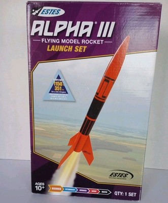 Estes ALPHA III Flying Model Rocket Launch Set - EST1427XX NEW Open Box