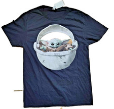 Star Wars Baby Yoda Graphic Print Men's T Shirt Top Cotton MEDIUM NWT