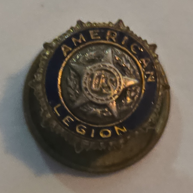 American Legion Blue Enamel Emblem Lapel Pin Button - Veterans' Groups