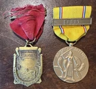 2 VTG World War II WW2 US Navy Military Battle Fleet Swimming Amer Defense Medal