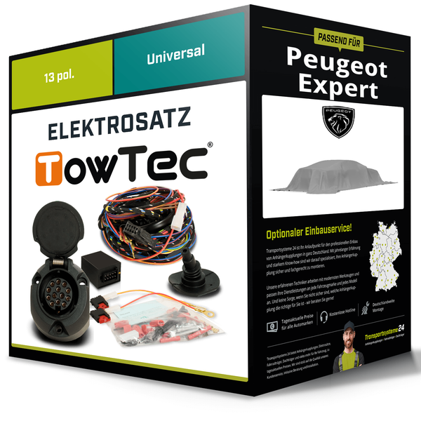 Elektrosatz 13-Pol Universell für Peugeot Expert 06.2016-Jetzt NEU-image