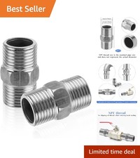 Stainless Steel Shower Hose Adapter Set - 2 Pcs G1/2 Connector for Reliability