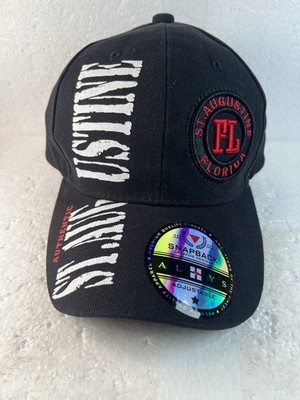 St. Augustine Florida Black Snapback Hat ALYS Adjustable Souvenir Cap New