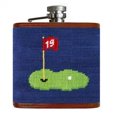 New Unused Vintage 19th Hole Golf Club Handmade Stainless Steel Flask Gift
