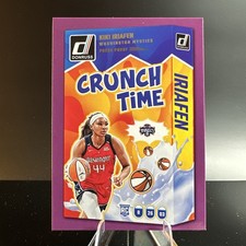 2025 Panini Donruss WNBA Crunch Time Purple Press Proof Kiki Iriafen #20 RC