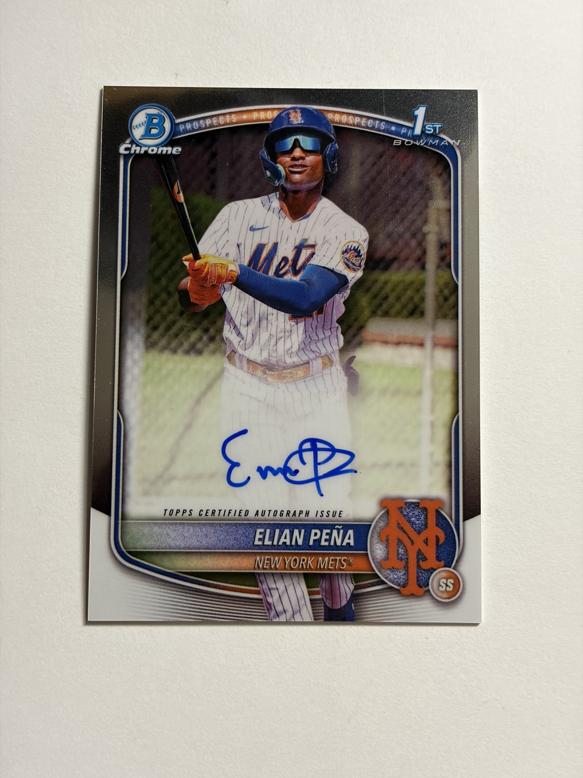 2025 Bowman Chrome - 1st Prospect Autograph Elian Pena #CPA-EP NY Mets