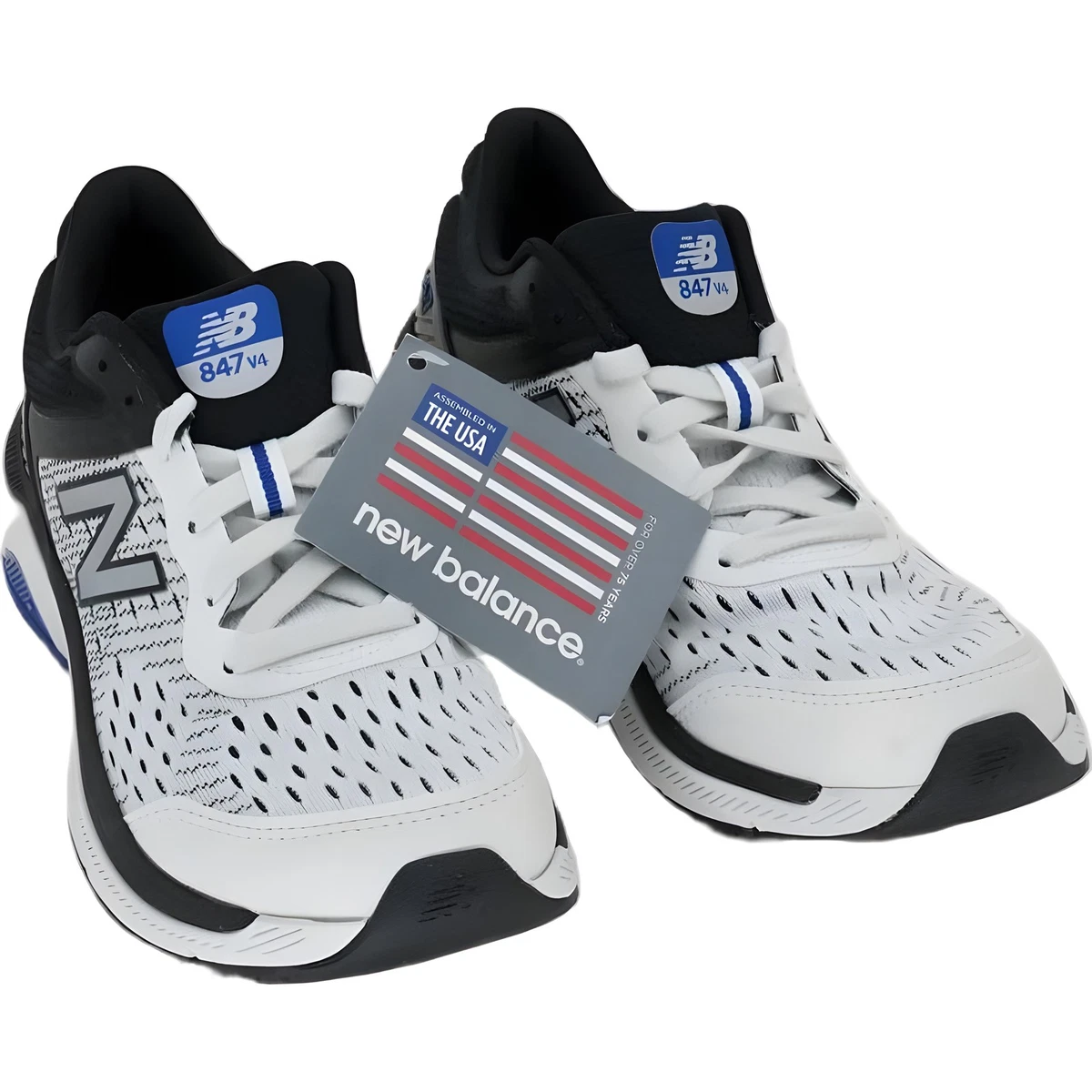 New Balance 847v4 Mens 8.5 6E Extra Wide Walking Shoes White Black MW847LW4 Amazon.com | New Balance Men main image 3