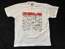 Vintage Americas Best Columbus Ohio Graphic T-Shirt Heartland XL Screen Stars
