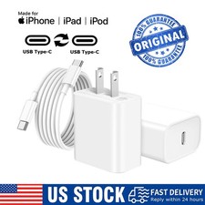 Original USB-C Fast Charger For iPhone 17 16 15 14 13 12 11 Pro Max Type C Cable
