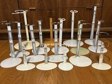 18 Vintage Doll Stands Assorted Sizes