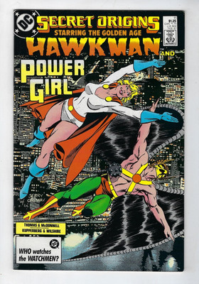 Secret Origins # 11 DC Comics Hawkman & Power Girl 1987 VFNM