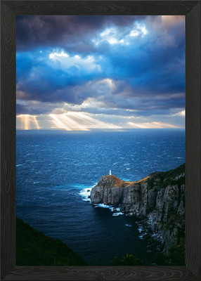 Leuchtturm und Meer Gerahmtes Wandbild Poster Leinwanddruck Bild