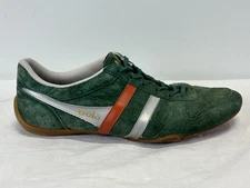 Gola Harrier Shoes Mens Size 11 Green Orange Suede Walking Comfort Casual