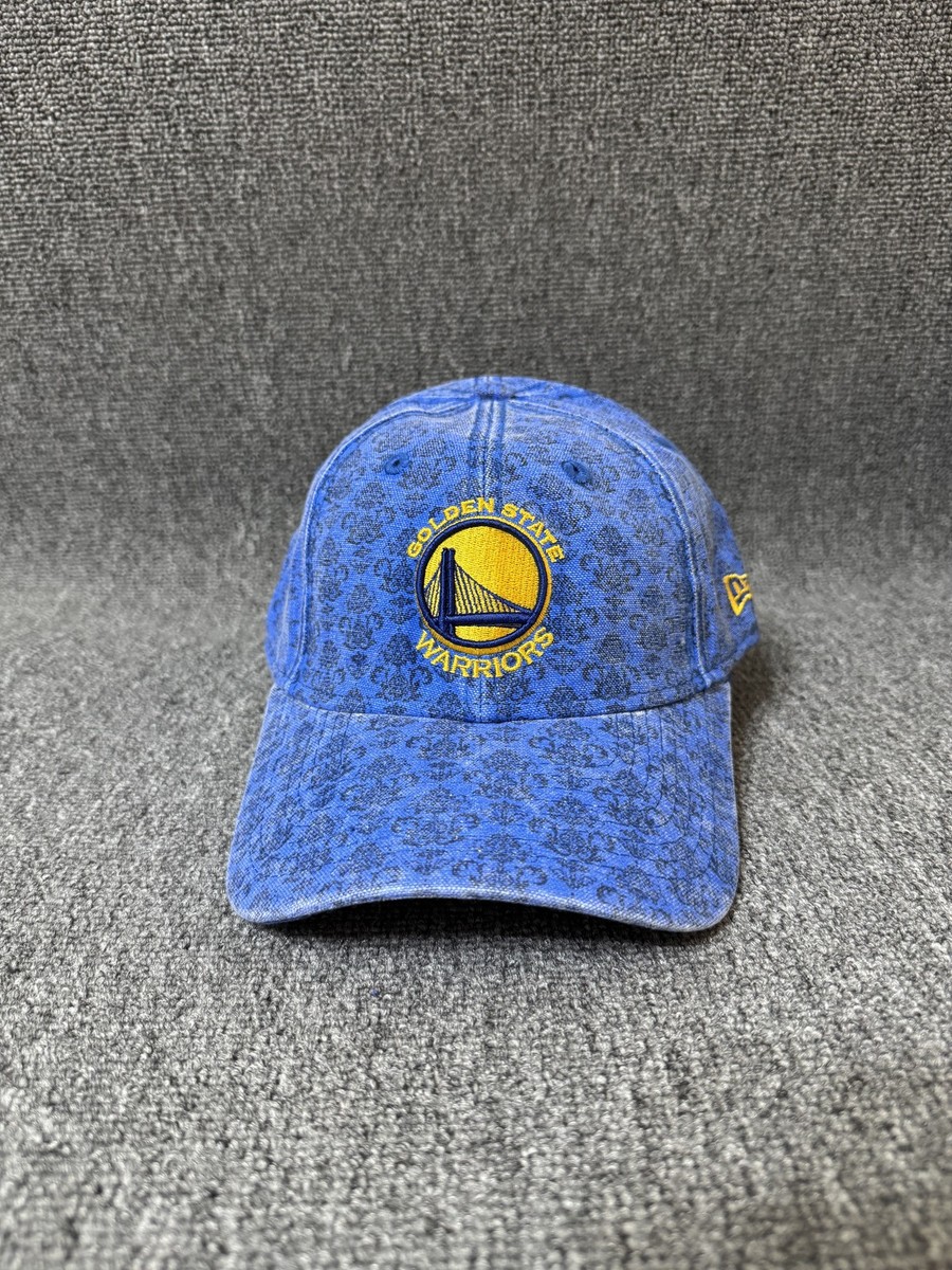 New Era Golden State Warriors Dad Hat Blue Strapback NBA Cap Patterned