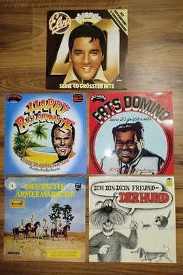 Vinyl Schallplatten Elvis Presley Armeemärsche Fats Domino Harry