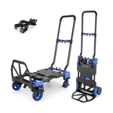330LB Folding Hand Truck Moving Dolly, Hand Trucks Heavy Duty Combination of ...
