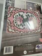 VTG National Yarn Crafts Latch Hook Kit R877 Victorian Roses 20x27 Sealed