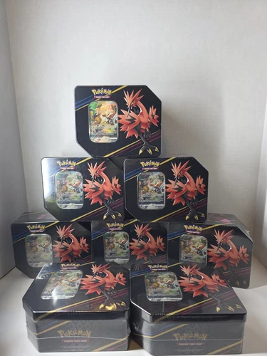 Galarian Zapdos Crown Zenith Pokemon TCG ; Tin FACTORY SEALED) 8 Tin Lot