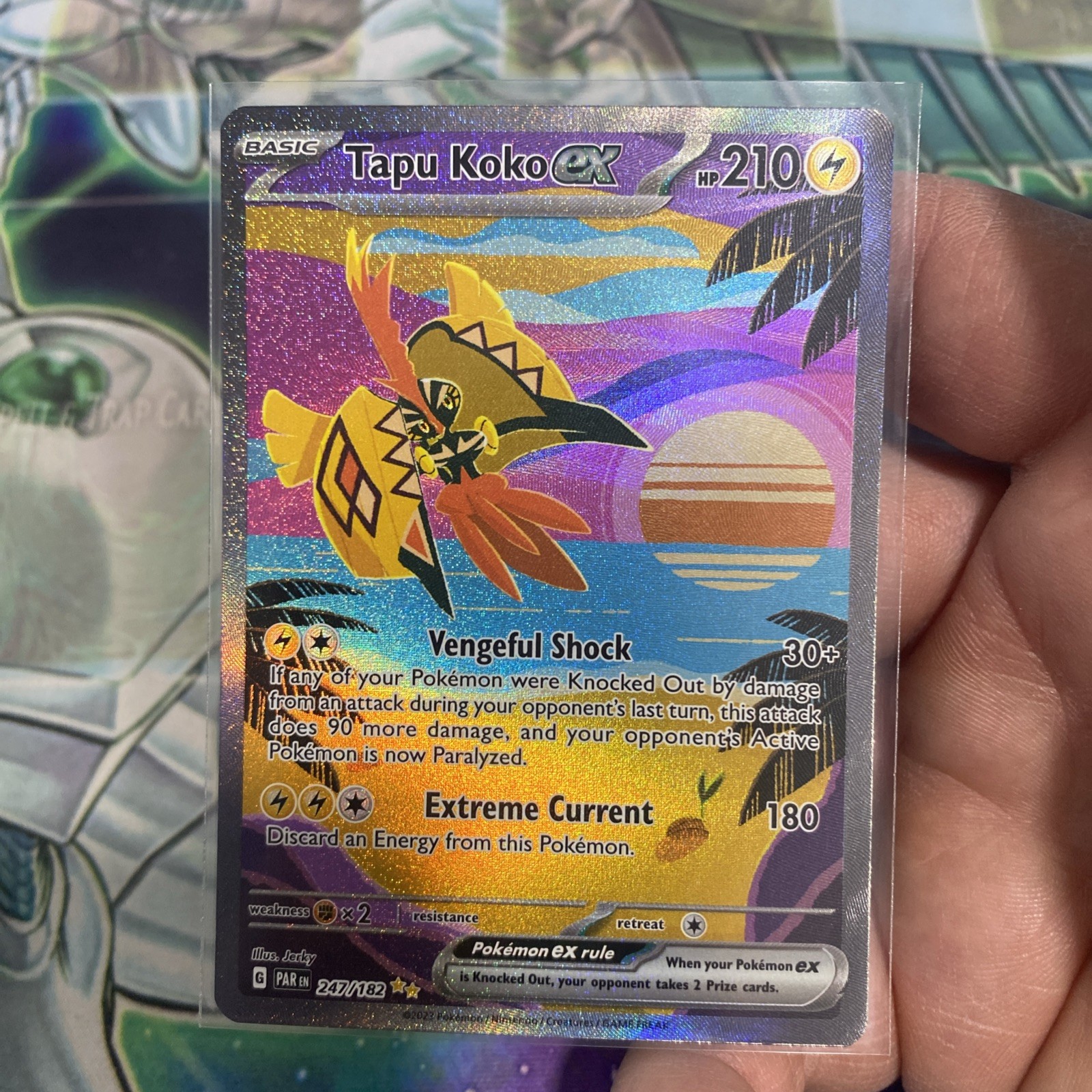 Tapu Koko ex - 247/182 - Pokemon Paradox Rift Special Illustration Rare Card NM