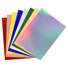 11"x8.5" Metallic Mirror Board Sheets, 24 Pack 8 Colors Cardstock Foil Board